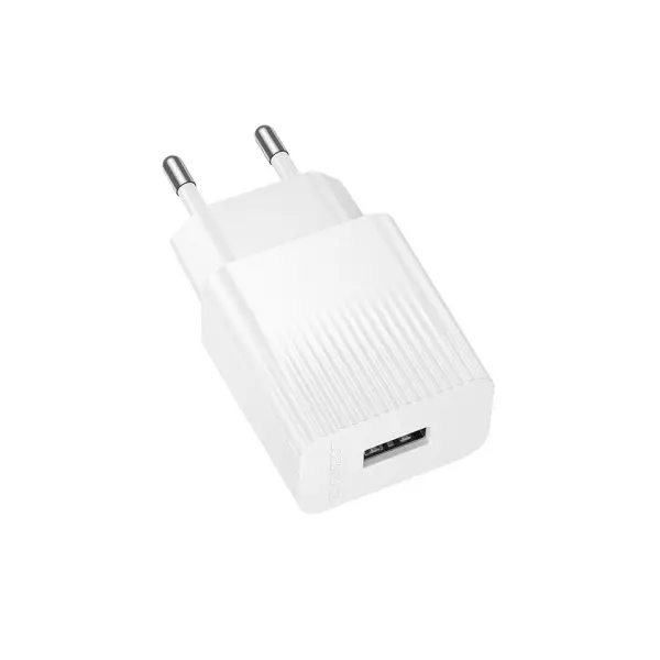 MR4_146190 Мережевий зарядний пристрій borofone bas71a source 1usb, 2.1a, білий 
