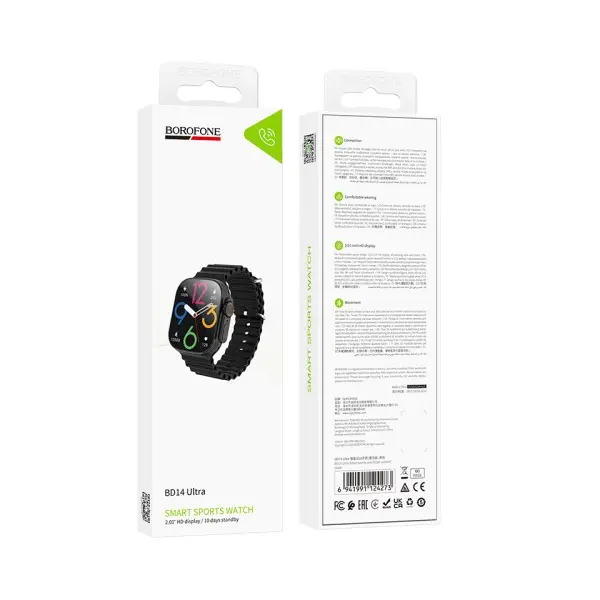 MR4_146058 Смарт-годинник borofone bd14 ultra smart sports watch (call version), чорний 