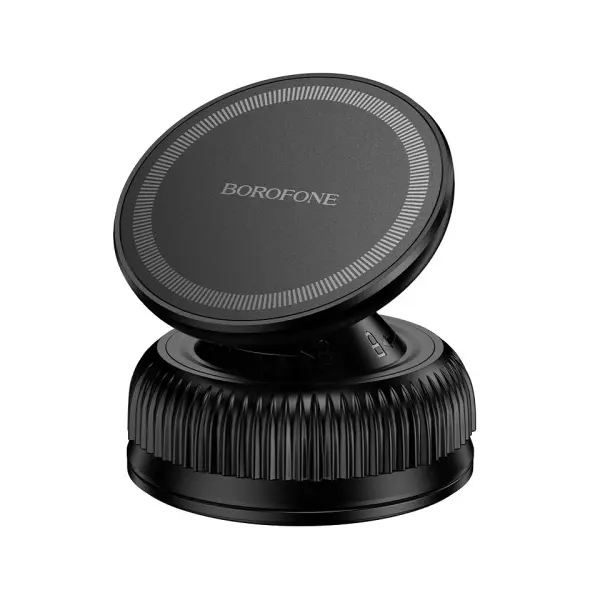 АВТОТРИМАЧ МАГНІТНИЙ BOROFONE BH139 RIDER VACUUM SUCTION CUP MAGNETIC HOLDER (UNIVERSAL), ЧОРНИЙ