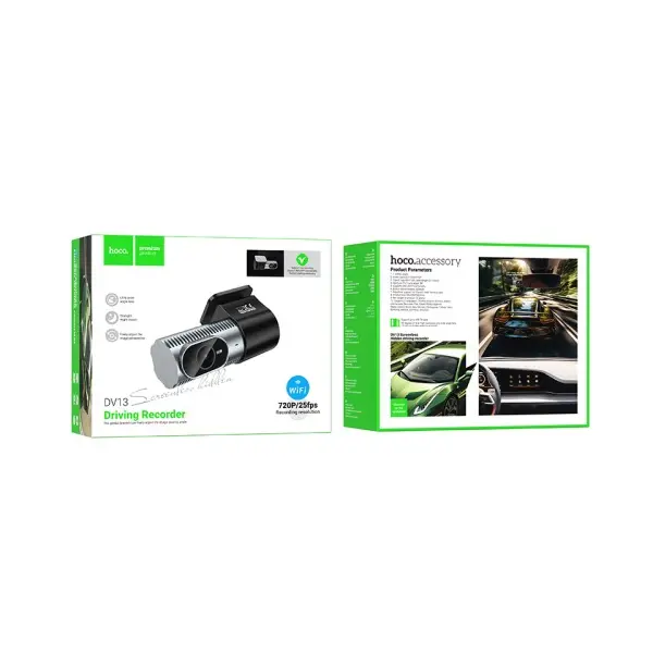 ВІДЕОРЕЄСТРАТОР HOCO DV13 SCREENLESS HIDDEN DRIVING RECORDER, ЧОРНИЙ