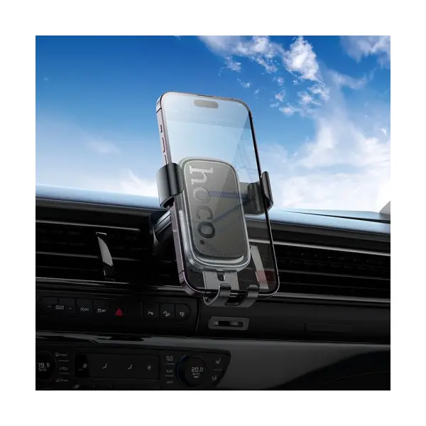АВТОТРИМАЧ HOCO H80 VISTA GRAVITY CAR HOLDER (AIR OUTLET), ЧОРНИЙ METAL, СІРИЙ