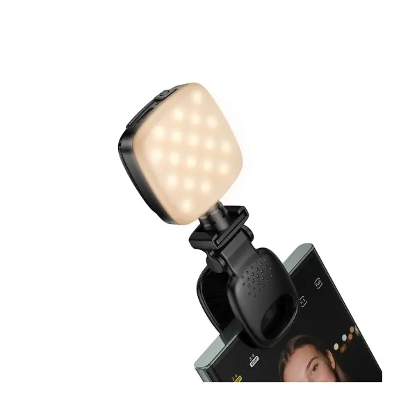 ПОРТАТИВНА ЛАМПА HOCO K28 BEAUTY MINI FILL LIGHT, ЧОРНИЙ