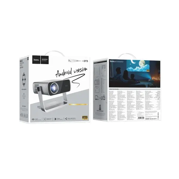 ВІДЕОПРОЄКТОР HOCO DT5 SMART ELECTRIC FOCUS PROJECTOR (1080P ANDROID VERSION)