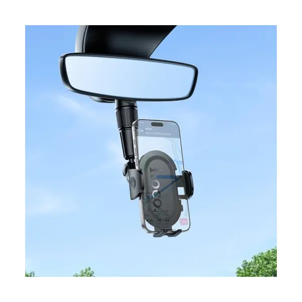 АВТОТРИМАЧ HOCO H88 RALLY ULTRA-THIN CAR HOLDER (REAR VIEW MIRROR), ЧОРНИЙ