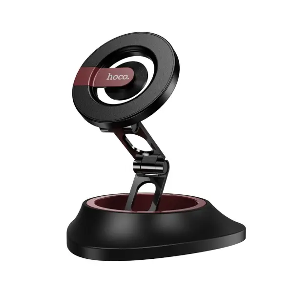 АВТОТРИМАЧ HOCO H90 TOWER FOLDING RING MAGNETIC CAR HOLDER (DASHBOARD), ЧОРНИЙ AND ЧЕРВОНИЙ