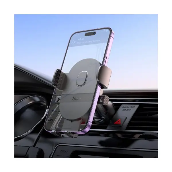 АВТОТРИМАЧ HOCO H18 MIGHTY ONE-BUTTON CAR HOLDER (AIR OUTLET), ЧОРНИЙ