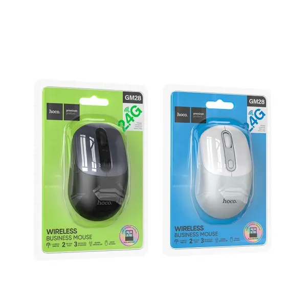 КОМПЮТЕРНА МИШКА HOCO GM28 2.4G BUSINESS WIRELESS MOUSE, БІЛИЙ