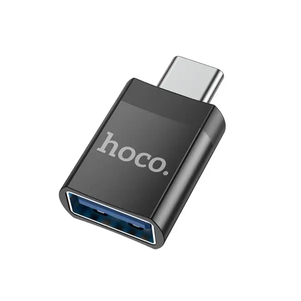 MR4_146145 Перехідник hoco ua17 type-c male to usb female usb3.0 adapter, чорний 