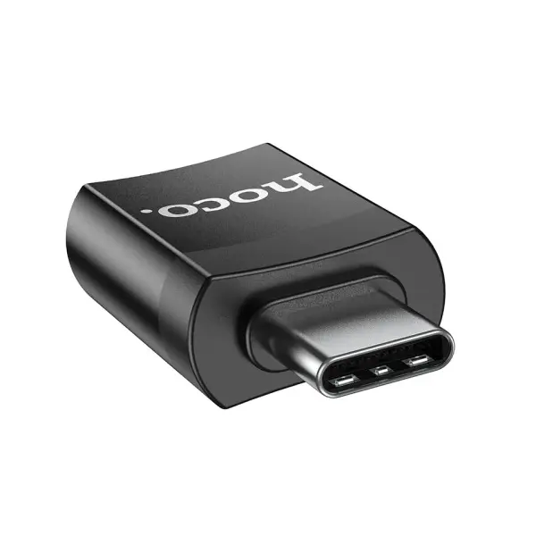 MR4_146145 Перехідник hoco ua17 type-c male to usb female usb3.0 adapter, чорний 