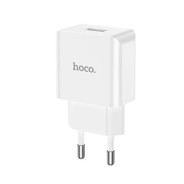 MR4_146025 Мережевий зарядний пристрій hoco c106a leisure 1usb, 2,1a, білий 