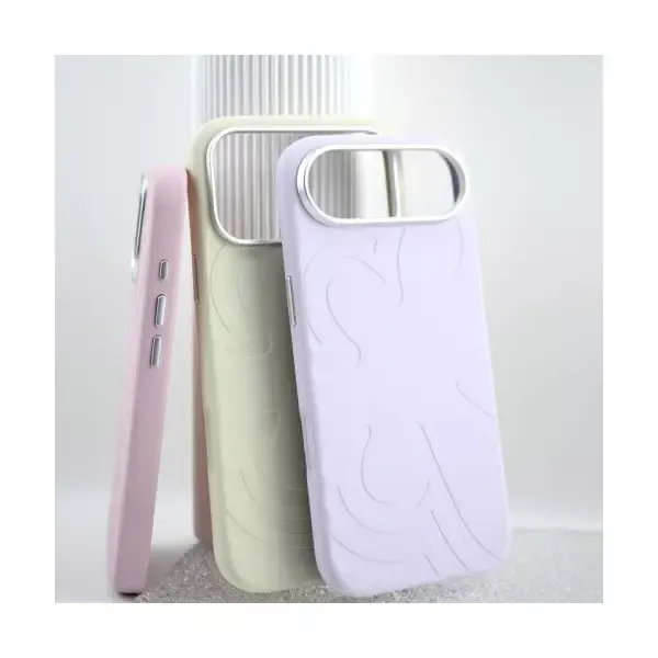 MR4_145882 Чохол flower liquid silicone case magsafe для iphone 17, чорний 