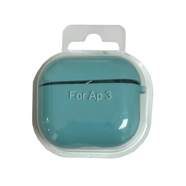 ЧОХОЛ ДЛЯ AIRPODS 3 SILICONE CASE, MICROFIBER LIGHT СИНІЙ