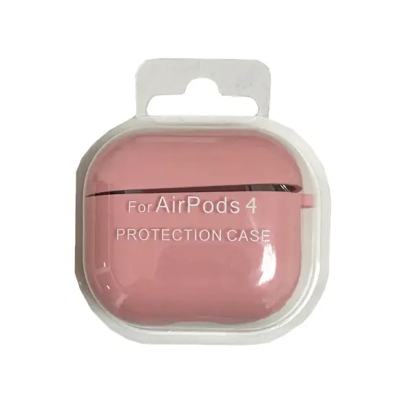 ЧОХОЛ ДЛЯ AIRPODS 4 SILICONE CASE, MICROFIBER РОЖЕВИЙ