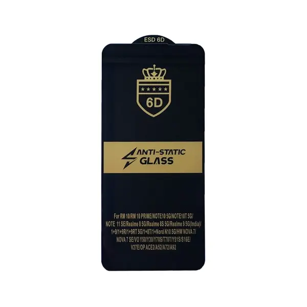 ЗАХИСНЕ СКЛО 6D ANTI-STATIC ДЛЯ OPPO A52, A72, ЧОРНИЙ (ТЕХ. ПАК)