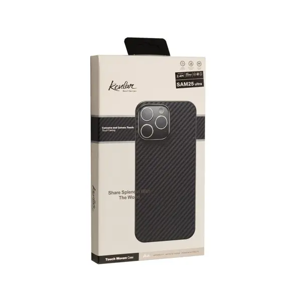ЧОХОЛ KEVLAR CASE MAGSAFE ДЛЯ SAMSUNG S25 ULTRA, ЧОРНИЙ