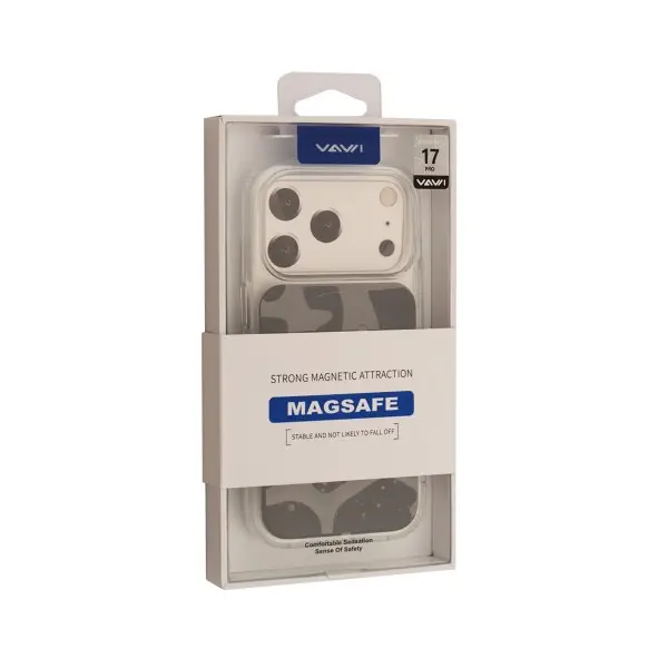 ЧОХОЛ CLEAR COLOR CASE MAGSAFE (PС+TPU) ДЛЯ IPHONE 17 PRO MAX, БІЛИЙ
