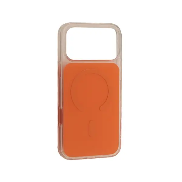 MR4_146331 Чохол clear color case magsafe (pс+tpu) для iphone 17 pro max помаранчевий 