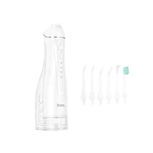 ІРИГАТОР HOCO HP63 ELECTRIC ORAL FLUSHING DEVICE, ДЛЯ ЧИЩЕННЯ ПОРОЖНИНИ РОТА, БІЛИЙ