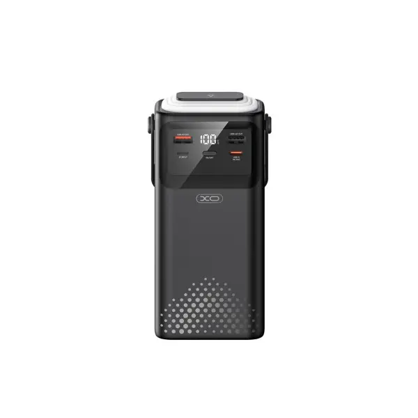 ЗОВНІШНІ АКУМУЛЯТОРИ POWER BANK XO PR285 PD20W+QC22.5W FOUR CABLES + LIGHTING 30000MAH, ЧОРНИЙ