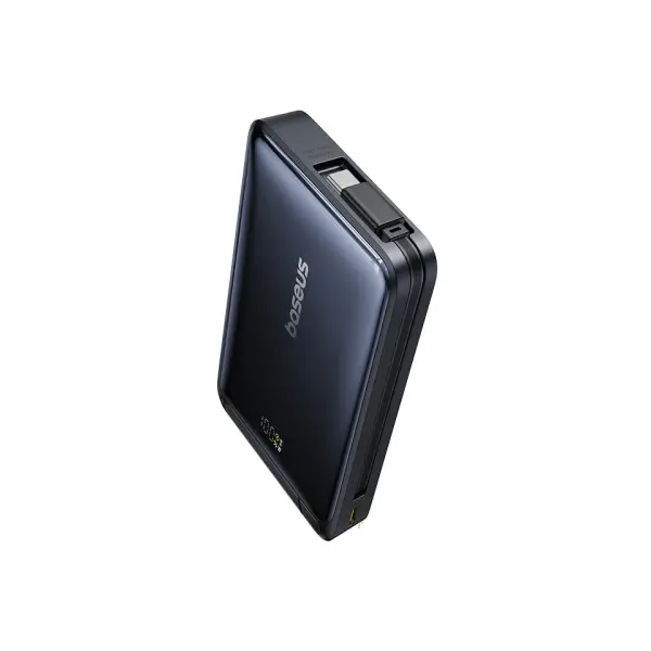MR4_146281 Зовнішній акумулятор power bank baseus nomos qi2 kickstand magnetic power bank type-c cable 10 000mah 45w, чорний p10078800123-00 