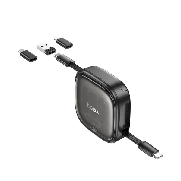 MR4_146737 Кабель pd hoco u140 retractable all-in-one set 60w 0.95m, чорний 