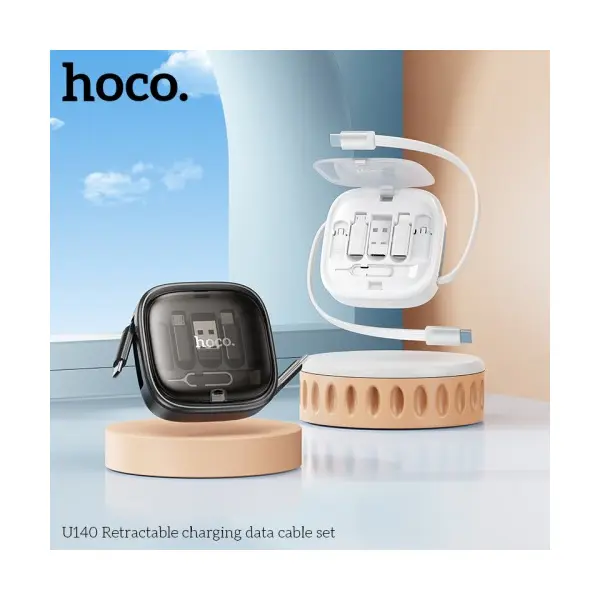MR4_146737 Кабель pd hoco u140 retractable all-in-one set 60w 0.95m, чорний 