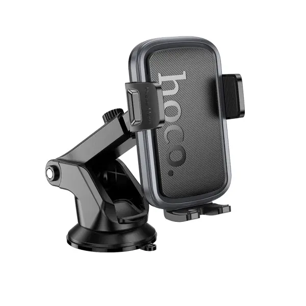 АВТОТРИМАЧ HOCO H79 VISTA PUSH-TYPE CAR HOLDER (CENTER CONSOLE), ЧОРНИЙ METAL, СІРИЙ
