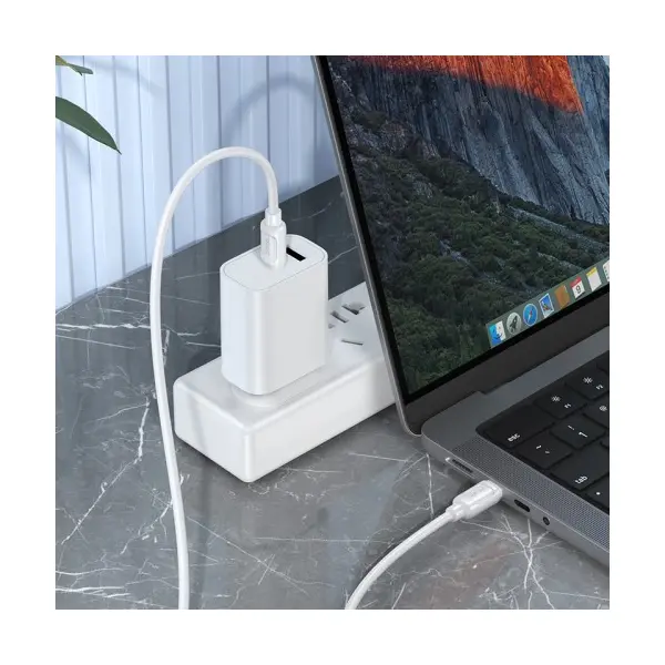 MR4_146741 Кабель pd hoco x115 surpass 60w charging data cable c to c 1m, білий 