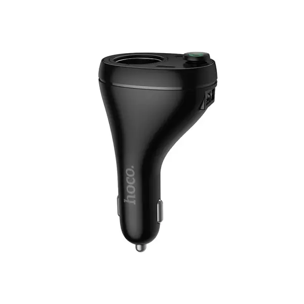 АВТОМОБІЛЬНИЙ ЗАРЯДНИЙ ПРИСТРІЙ + FM МОДУЛЯТОР HOCO E88 STAR, 1XUSB-A, 2XTYPE-C, 35W (2C) CIGARETTE LIGHTER, ЧОРНИЙ