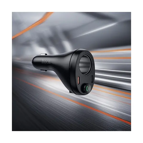 АВТОМОБІЛЬНИЙ ЗАРЯДНИЙ ПРИСТРІЙ + FM МОДУЛЯТОР HOCO E88 STAR, 1XUSB-A, 2XTYPE-C, 35W (2C) CIGARETTE LIGHTER, ЧОРНИЙ