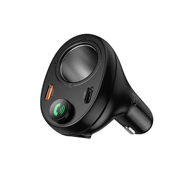 АВТОМОБІЛЬНИЙ ЗАРЯДНИЙ ПРИСТРІЙ + FM МОДУЛЯТОР HOCO E88 STAR, 1XUSB-A, 2XTYPE-C, 35W (2C) CIGARETTE LIGHTER, ЧОРНИЙ