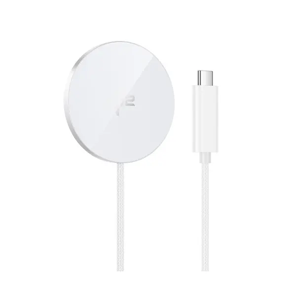 MR4_146752 Бездротовий зарядний пристрій hoco cw63 fast qi2 magnetic wireless fast charger, білий 