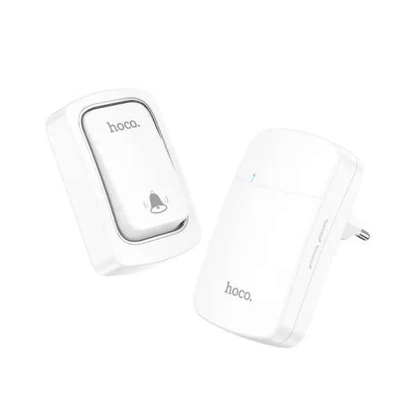 БЕЗПРОВІДНИЙ ДЗВІНОК HOCO HI26 SELF-POWERED WIRELESS DOORBELL (EU), БІЛИЙ