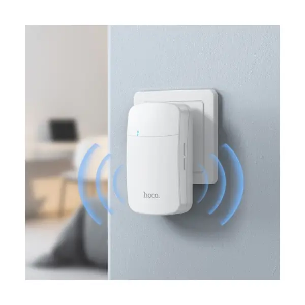 БЕЗПРОВІДНИЙ ДЗВІНОК HOCO HI26 SELF-POWERED WIRELESS DOORBELL (EU), БІЛИЙ