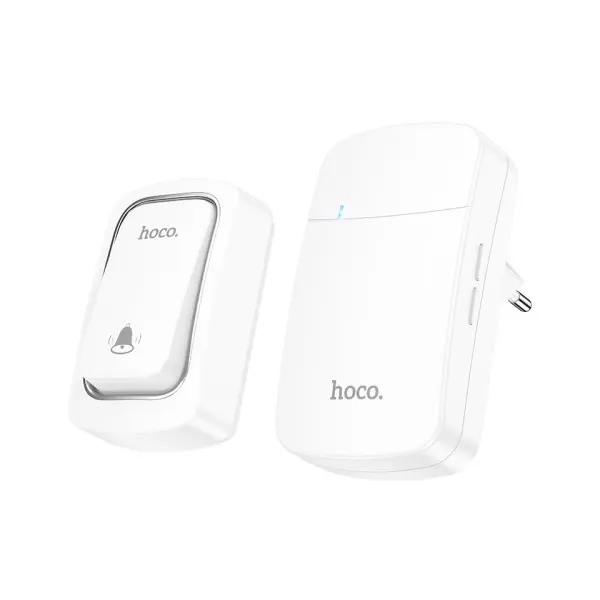 БЕЗПРОВІДНИЙ ДЗВІНОК HOCO HI26 SELF-POWERED WIRELESS DOORBELL (EU), БІЛИЙ