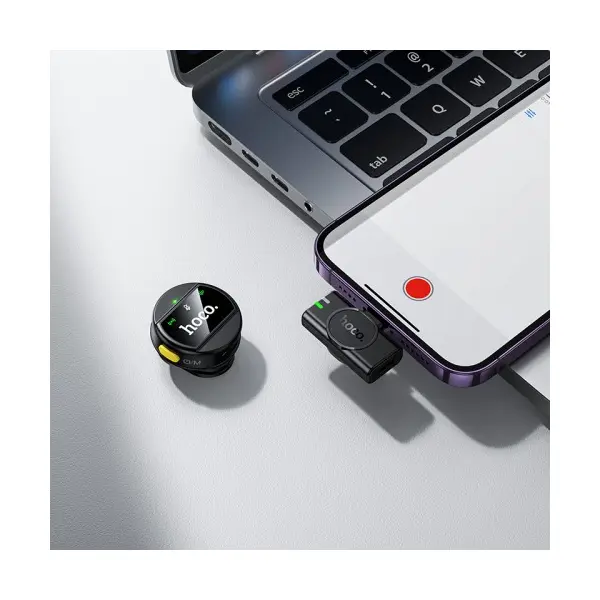 MR4_146757 Мікрофон hoco l21 charm wireless microphone ip, чорний 