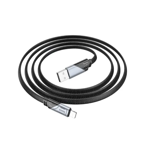 КАБЕЛЬ HOCO U119 MACHINE CHARGING DATA CABLE LIGHTNING 1.2M, ЧОРНИЙ