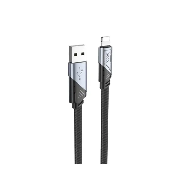 КАБЕЛЬ HOCO U119 MACHINE CHARGING DATA CABLE LIGHTNING 1.2M, ЧОРНИЙ