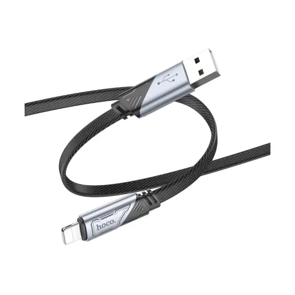 КАБЕЛЬ HOCO U119 MACHINE CHARGING DATA CABLE LIGHTNING 1.2M, ЧОРНИЙ
