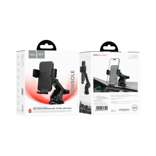 АВТОТРИМАЧ HOCO H37 CHEETAH CAR HOLDER (CENTER CONSOLE), ЧОРНИЙ
