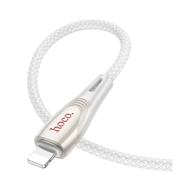 MR4_146722 Кабель pd hoco u133 monte pd charging data cable lightning 1.2m, сірий 