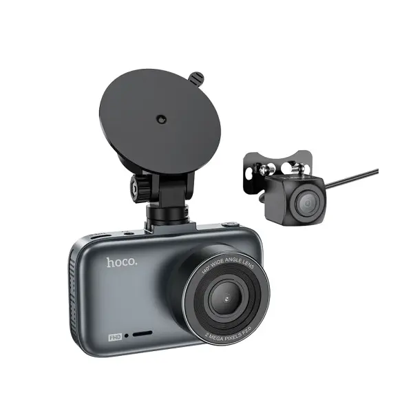 ВІДЕОРЕЄСТРАТОР HOCO DV6 DRIVING RECORDER WITH 3 DISPLAY (WITH REAR CAMERA), ЧОРНИЙ