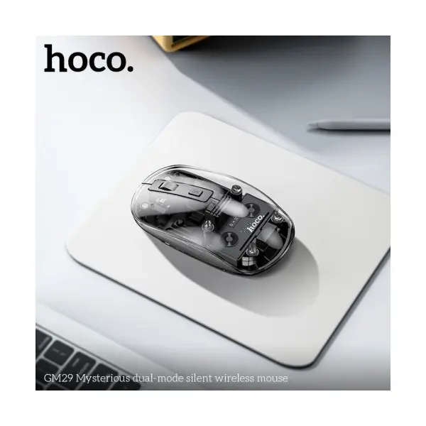КОМПЮТЕРНА МИШКА HOCO GM29 MYSTERIOUS DUAL-MODE SILENT WIRELESS MOUSE, ЧОРНИЙ