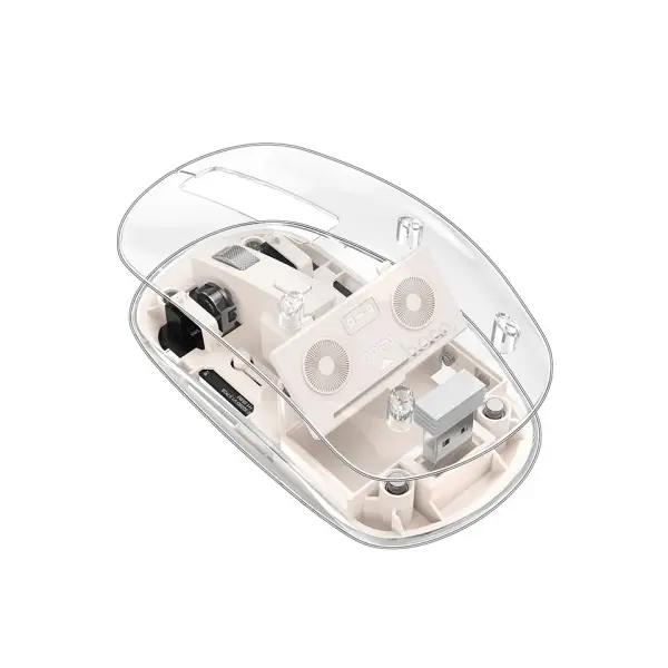 КОМПЮТЕРНА МИШКА HOCO GM29 MYSTERIOUS DUAL-MODE SILENT WIRELESS MOUSE, БІЛИЙ