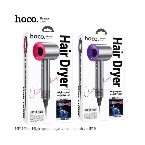 MR4_146731 Фен для волосся hoco hp11 plus high-speed negative ion hair dryer rose червоний 