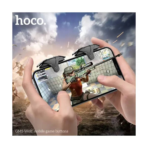 ТРИГЕРИ ІГРОВІ ДЛЯ СМАРТФОНА HOCO GM5 WOLF MOBILE GAME BUTTONS, ЧОРНИЙ