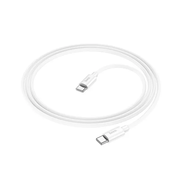 MR4_146709 Кабель pd hoco x87 magic silicone charging data cable для type-c to type-c pd60w, 3a, 1m, білий 