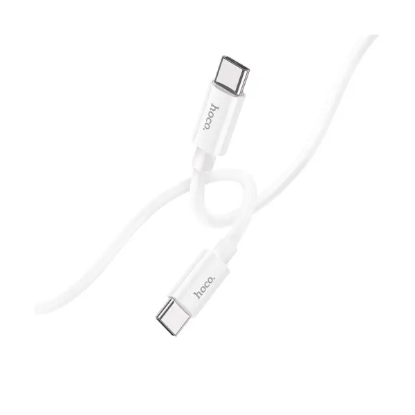 MR4_146709 Кабель pd hoco x87 magic silicone charging data cable для type-c to type-c pd60w, 3a, 1m, білий 
