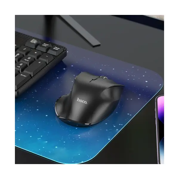 КОМПЮТЕРНА МИШКА HOCO GM24 MYSTIC 6-BUTTON 2-MODE WS MOUSE, ЧОРНИЙ