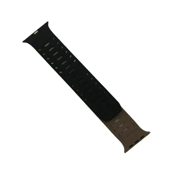MR4_146853 Ремінець mountain armor магнітний силіконовий для apple watch 42, 44, 45, 46, 49 brown-чорний 
